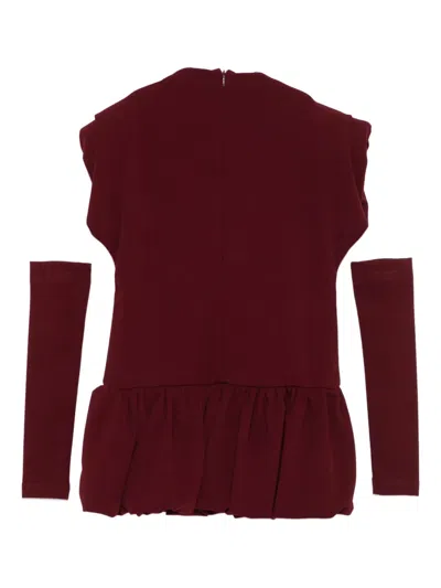 Miss Grant Ruflled Dress In Red