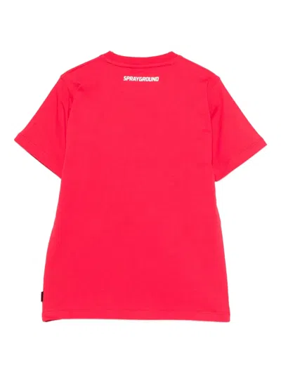 Sprayground Kid Graphic-print T-shirt In Red