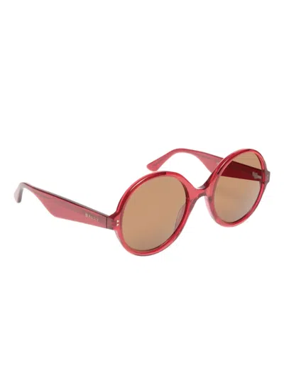 Bally Ursula Round-frame Sunglasses In Red