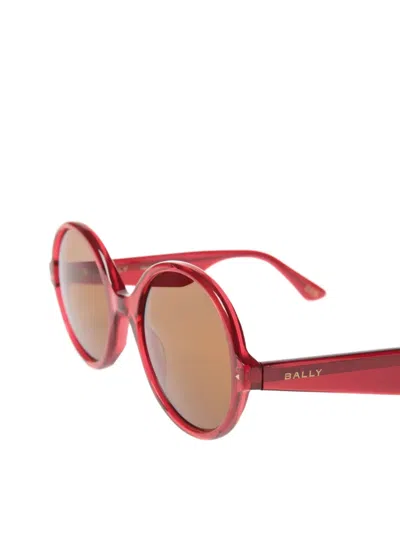 Bally Ursula Round-frame Sunglasses In Red