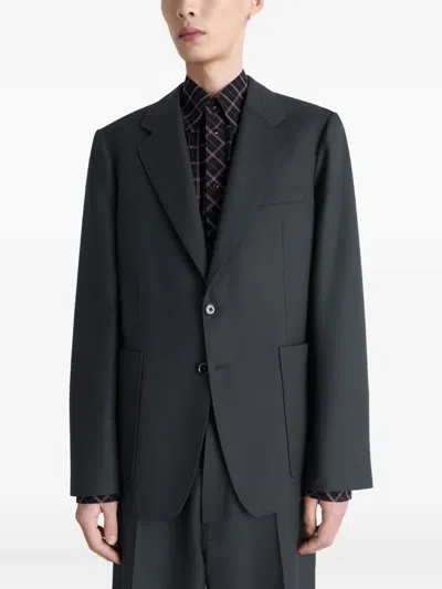 Lemaire Tailored Wool Blazer In Black