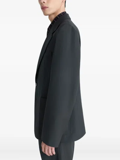 Lemaire Tailored Wool Blazer In Black