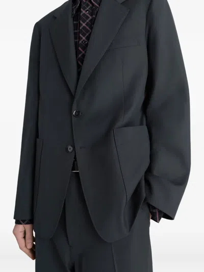 Lemaire Tailored Wool Blazer In Black