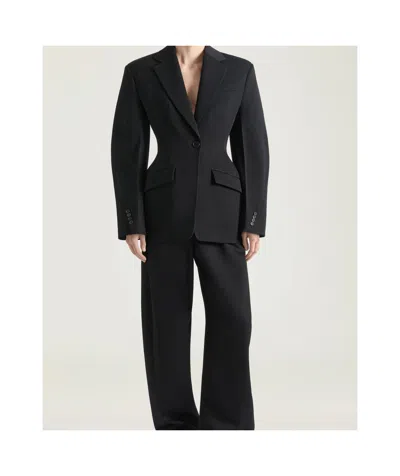 Givenchy Single-breasted Cocoon Jacket In Wool In Black