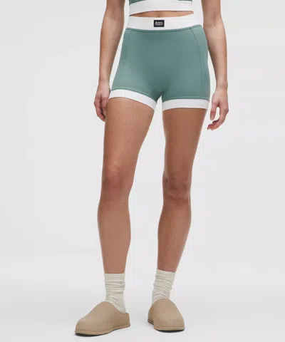 Lululemon Ribbed Nulu High-rise Short 3.5" In Green