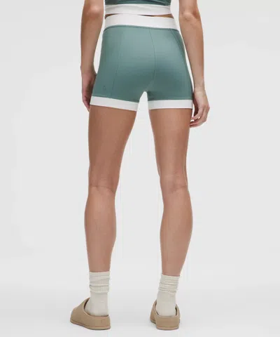 Lululemon Ribbed Nulu High-rise Short 3.5" In Green
