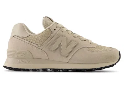 Pre-owned New Balance 574 Croc (women's) Sneakers In White/bone