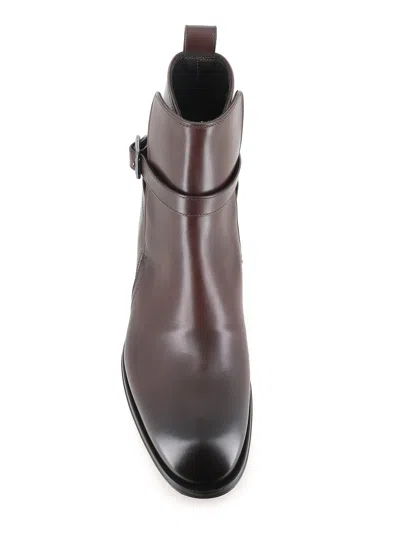 Alberto Fasciani Jason 34013 Buckle Strap Boots In Brown