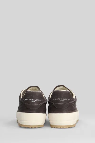 Philippe Model Nice Low Sneakers In Brown Leather In Brown