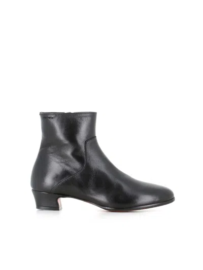 Alexander Hotto 35mm Zip-leather Ankle Boot In Black