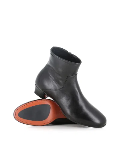 Alexander Hotto 35mm Zip-leather Ankle Boot In Black