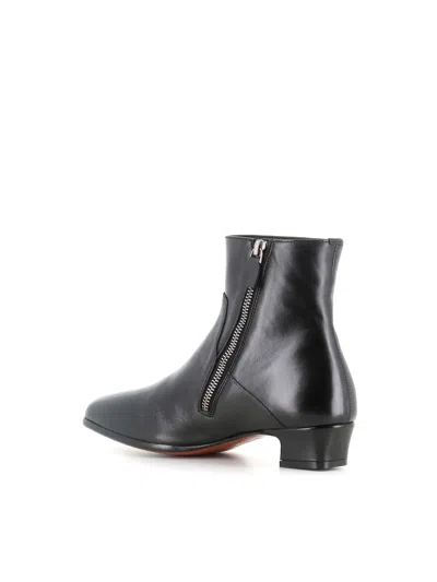 Alexander Hotto 35mm Zip-leather Ankle Boot In Black