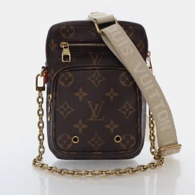 Pre-owned Louis Vuitton Monogram Utility Phone Sleeve In Brown