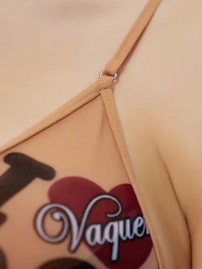 Dsquared2 X Vaquera Triangle Bra In Brown