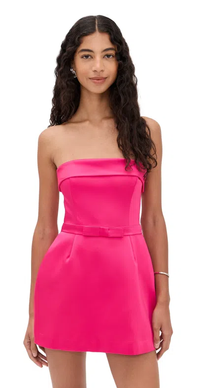 Amanda Uprichard Avalee Skort Romper Wild Raspberry In Pink