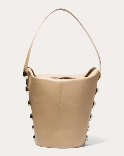 Simkhai Women's Amaya Suede Studded Bucket Bag In Desert In Neutral