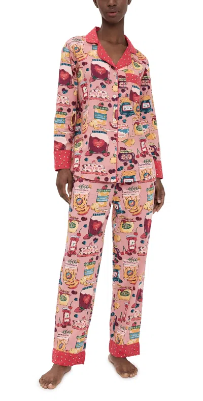 Printfresh Long Sleeve Pajama Set Sweet Jams/berry Bliss In Multi
