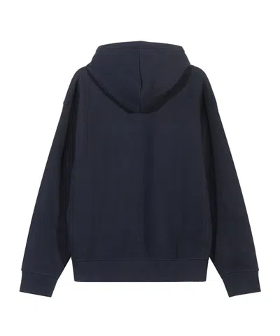 Armani Exchange Logo-patch Hoodie In Blue