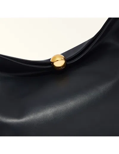 Furla Soft Padded Nappa Shoulder Bag In Black