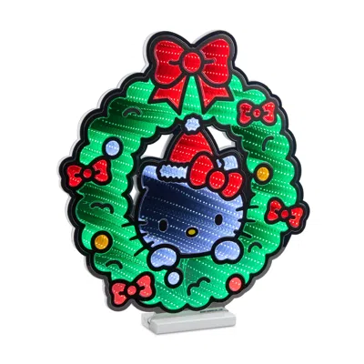 Melrose International Hello Kitty Wreath Ekkolight 20"h - Green, Red In Multi