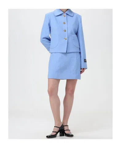 Patou Falda Semilarga - Azul Claro In Blue