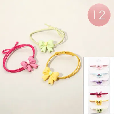 Fashnzfab 12 Set Of 3 - Bow Hairband Set In Multi