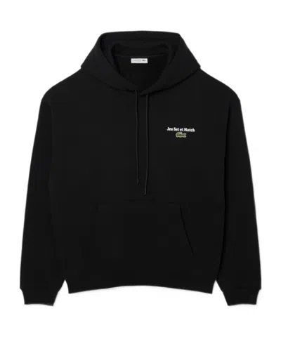 Lacoste Sweatshirt With Logo And Print In Black