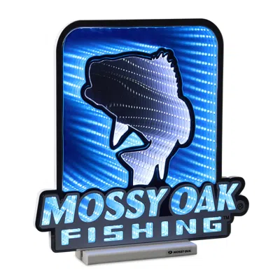 Melrose International Mossy Oak Fish Logo Ekkolight 16"h - Blue, White In Blue
