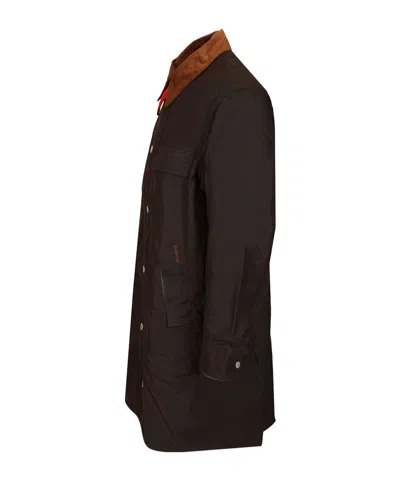 Barbour X Paul Smith Beeston Waxed Jacket In Brown
