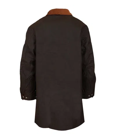 Barbour X Paul Smith Beeston Waxed Jacket In Brown