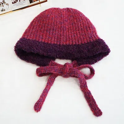 Fashnzfab Stylish Knitted Winter Bonnet Hat In Pink