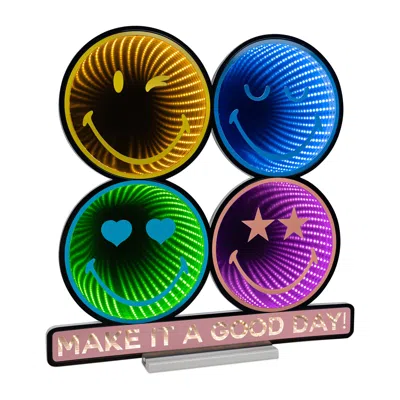 Melrose International Smileyworld(r) Good Day Ekkolight 24"h - Pink, Blue, Green, Orange In Multi