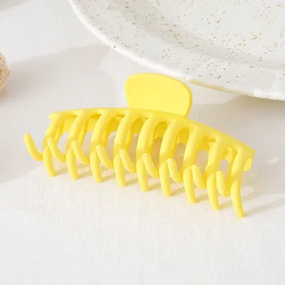 Fashnzfab Solid Hair Claw Clip In Yellow