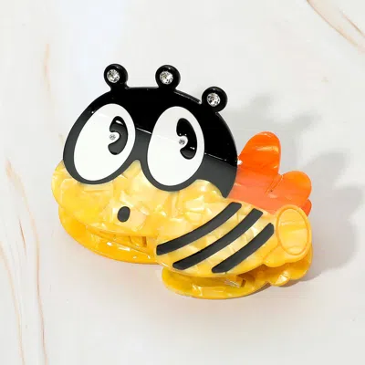 Fashnzfab Bee Hair Claw Clip In Yellow