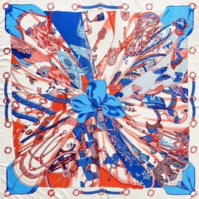 Truedames Artistic Silk Feel Square Scarf In Multi