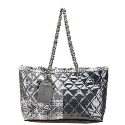 Pre-owned Chanel Matelasse Vinyl Tweed Handbag Tote Bag () In Multi