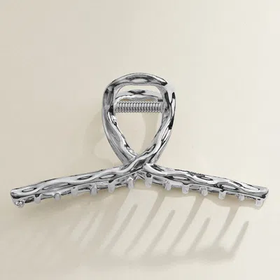 Fashnzfab Metal Hair Claw Clips In Silver