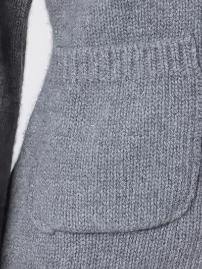 Almada Label Drea Cardigan In Grey Wool And Cashmere In Gray
