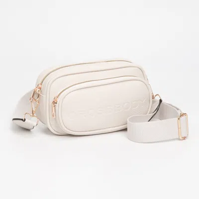 Fashnzfab Faux Pebbled Leather Structured Crossbody Bag In Multi