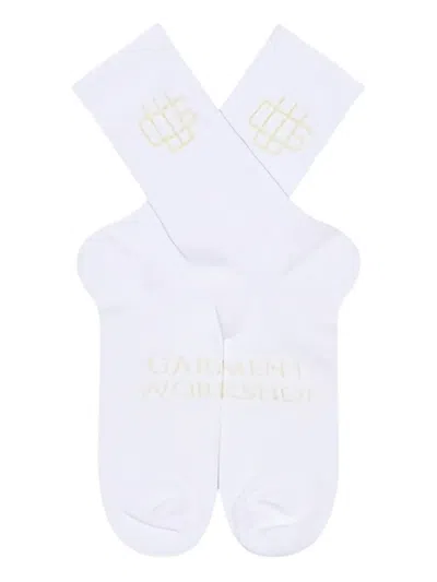 Garment Workshop Logo-detail Socks In White