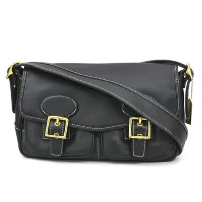 Pre-owned Coach Leather Shoulder Bag () In Black