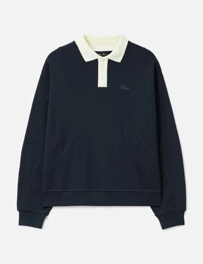 Dime French Terry Rugby In Blue