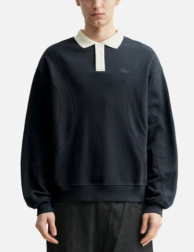 Dime French Terry Rugby In Blue