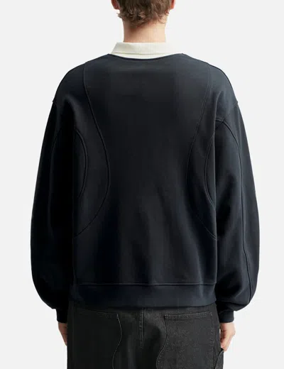 Dime French Terry Rugby In Blue