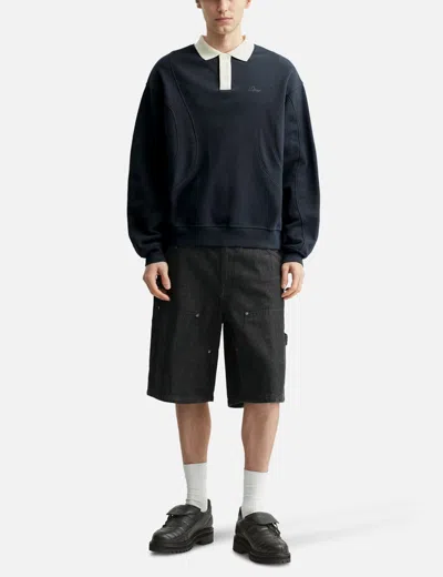 Dime French Terry Rugby In Blue