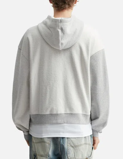 Dime Reverse French Terry Zip Hoodie In Gray