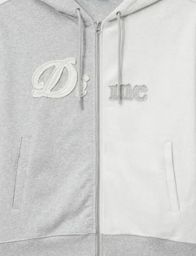 Dime Reverse French Terry Zip Hoodie In Gray