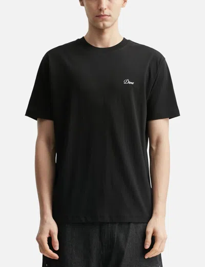 Dime Cursive Small Logo T-shirt In Black