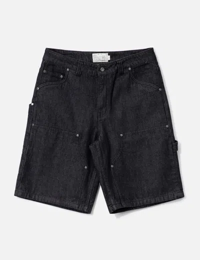 Dime Carpenter Denim Shorts In Black