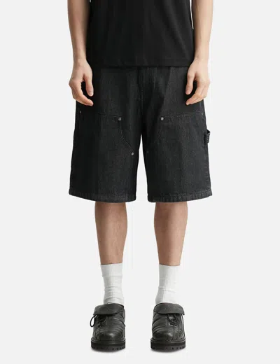 Dime Carpenter Denim Shorts In Black